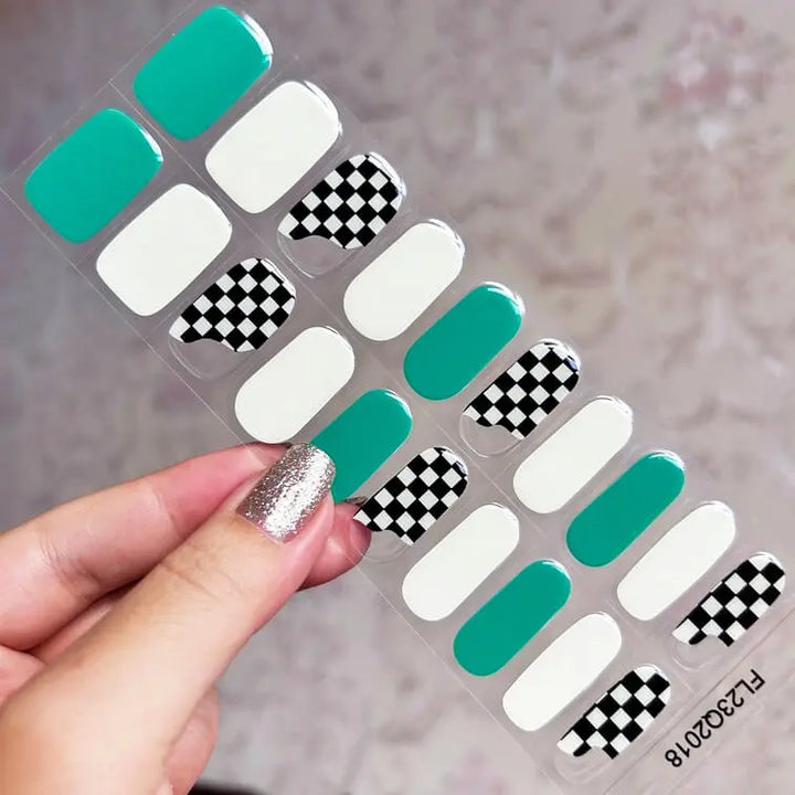 Nail Design For St Patrick's Day Semi Cured Gel Nail Strips 1