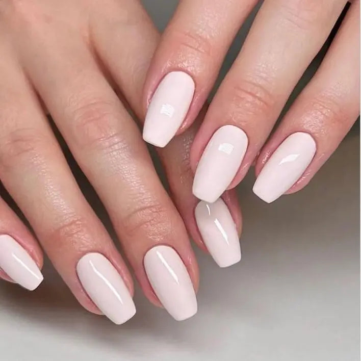 Nude Pink Nail Designs Semi Cured Gel Nail Strips - NG200001 Quinnas