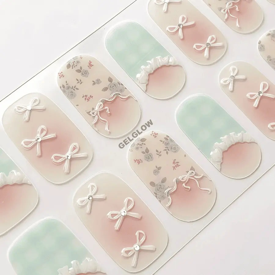 3D GelGlow Nail Stickers – 20PCS Self-Adhesive Set (No UV Needed) - MK-0089