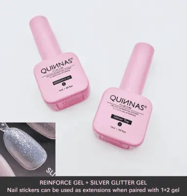 Nail Sticker For Nail Extension Must Have 【REINFORCED GEL + TOP COAT GEL SET】 (15ml+15ml) Quinnas