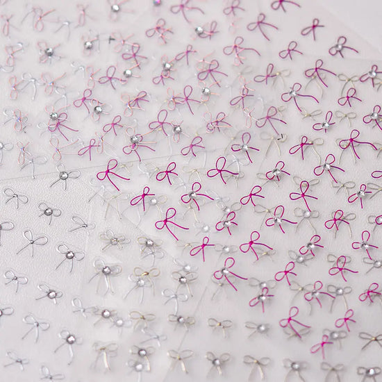 5D Nail Art Stickers Bow Nail Art Stickers Nail Decoration Kawaii Bowknot Nail Decoration Decals Accessory Quinnas