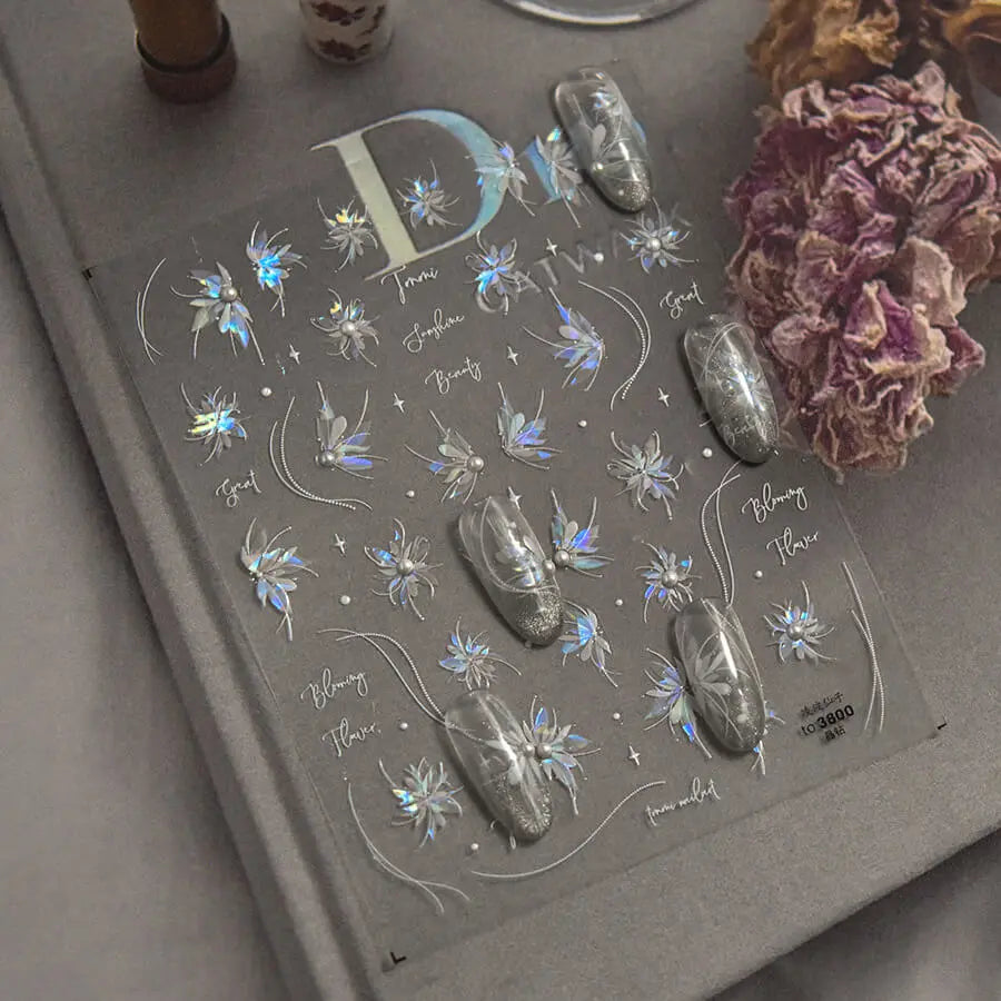 christmas nails Rich Old Money Style Nail Art Decals|Nail Sticker| Nail Diy - 5D Self-Adhesive Nail Sticker Quinnas