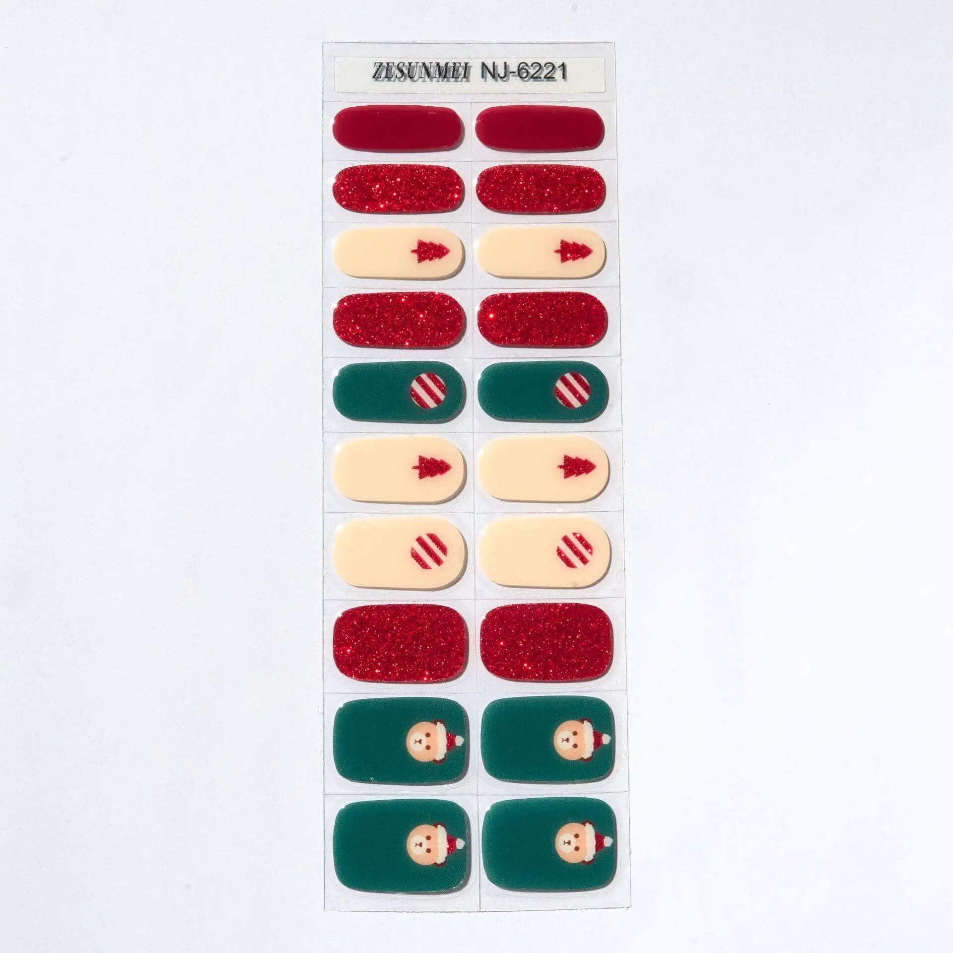 Quinnas Quinnas Classy Christmas nails Semicured Gel Nail Strips, Snowflake Nail Christmas Winter Quinnas