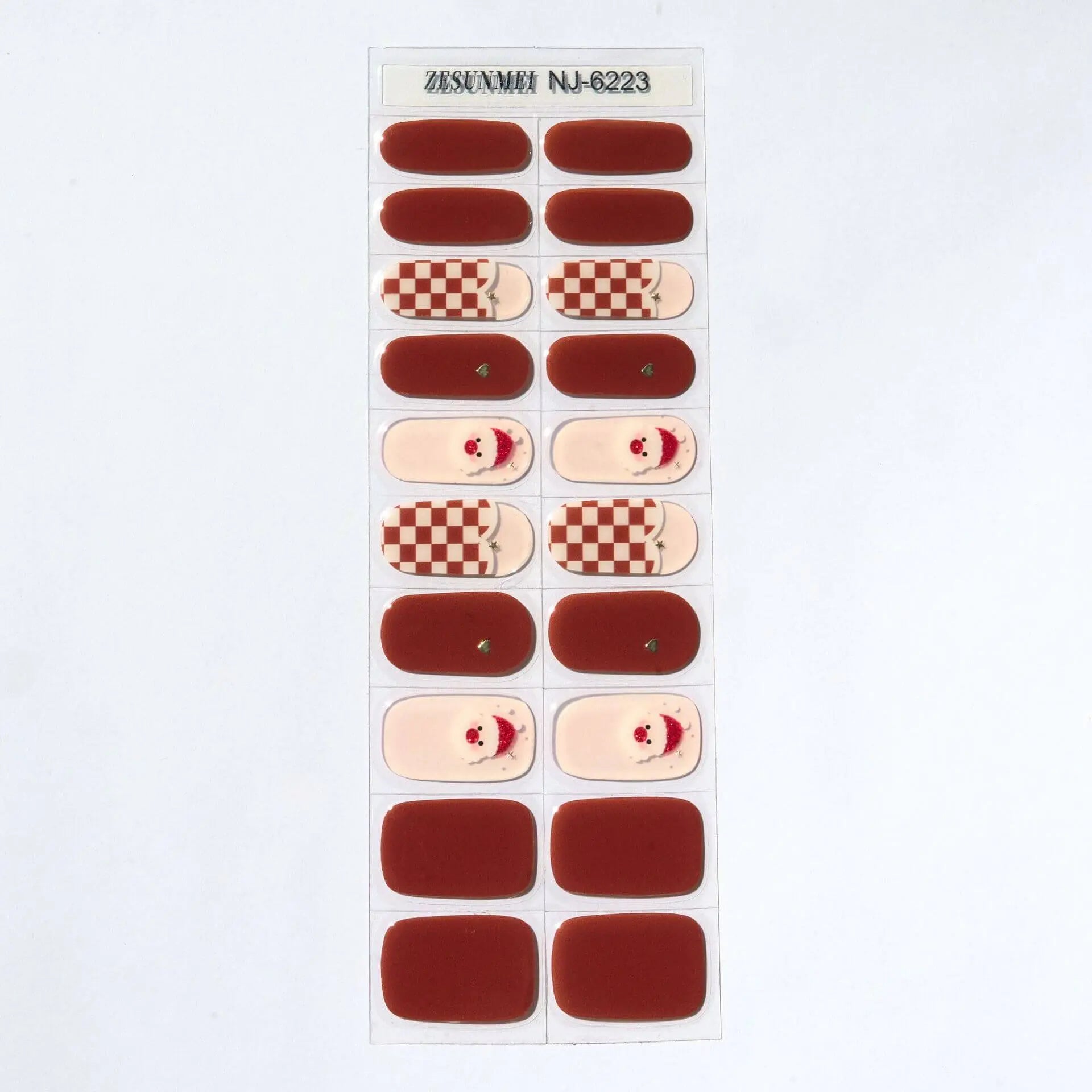 Quinnas Quinnas Classy Christmas nails Semicured Gel Nail Strips, Snowflake Nail Christmas Winter Quinnas