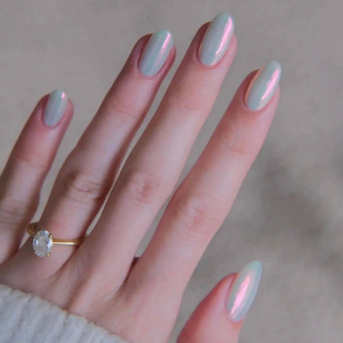 Summer Nail Inspo Hailey Bieber Chrome Nails Semi Cured Gel Nail Strips - NG200115 Quinnas