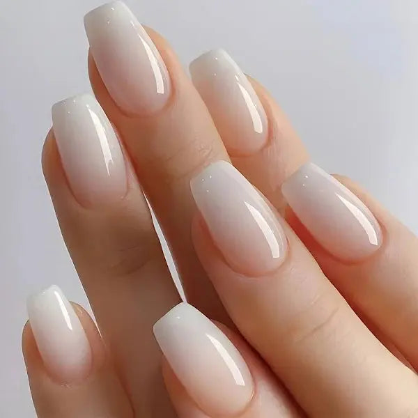 Classic Nude French Ombré Nail Designs Semi Cured Gel Nail Strips - NG200120 Quinnas