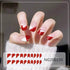 Red French Glitter Nail Santa&