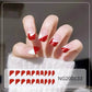 Red French Glitter Nail Santa&