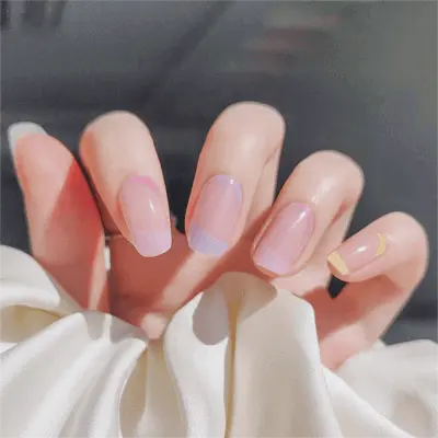 Summer Alternative French Manicure Ideas 2025 Semi Cured Gel Nail Strips - NG200188 Quinnas