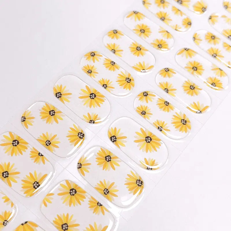 Spring Nails Cute Sunflower Nail Art Ideas Semi Cured Gel Nail Strips - NG200145 Quinnas