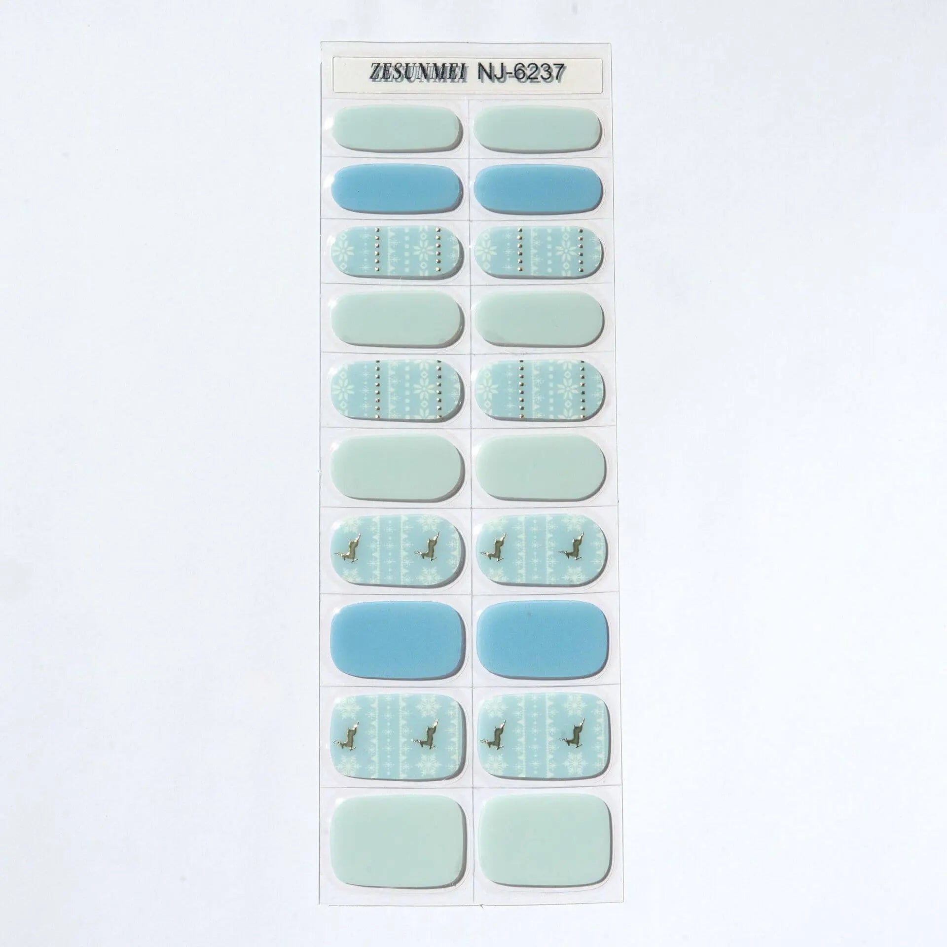 Quinnas Quinnas Classy Christmas nails Semicured Gel Nail Strips, Snowflake Nail Christmas Winter Quinnas