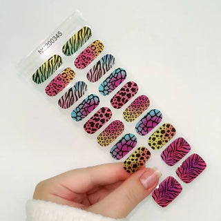 Wild Side Modern Animal Print Nail Designs  Semi Cured Gel Nail Strips - NG200345 Quinnas