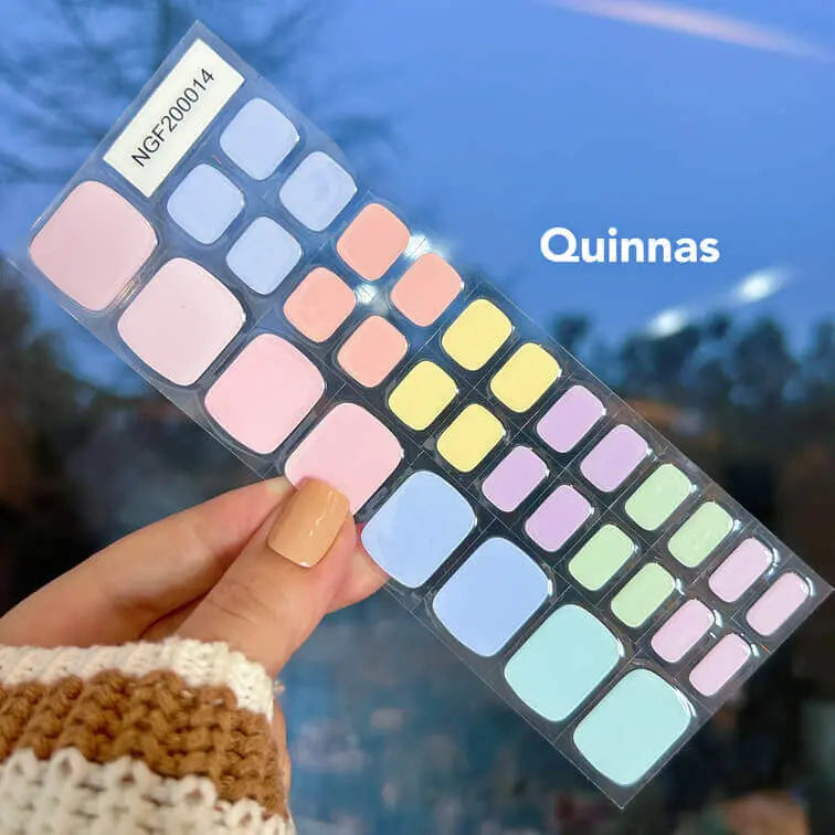 Adorable Summer Toe Nail Designs Semi Cured Gel Nail Strips - NGF200014 Quinnas