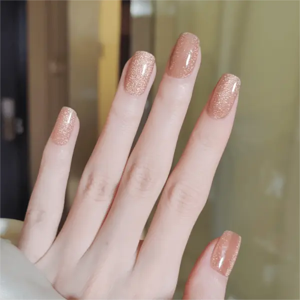 Cinnamon Girl Nails Cat Eye Nails Semi Cured Gel Nail Strips - NG200229 Quinnas