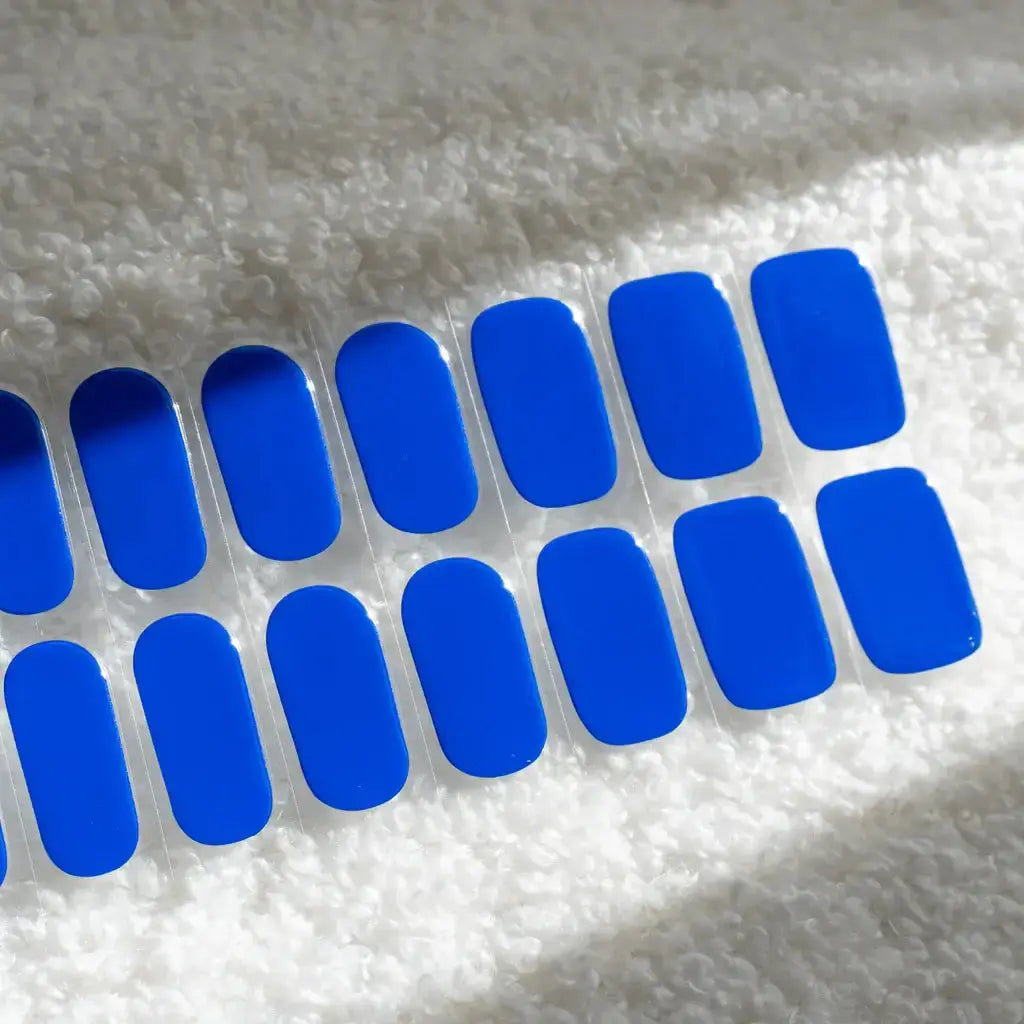 Royal Blue Nail Ideas Cobalt Blue Nails Semi Cured Gel Nail Strips - NG200279 Quinnas