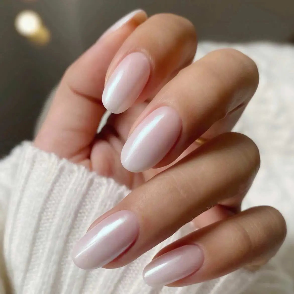 Donut Glaze Pink Aurora Nail Pink Gradient Aurora Nail Semi Cured Gel Nail Strips