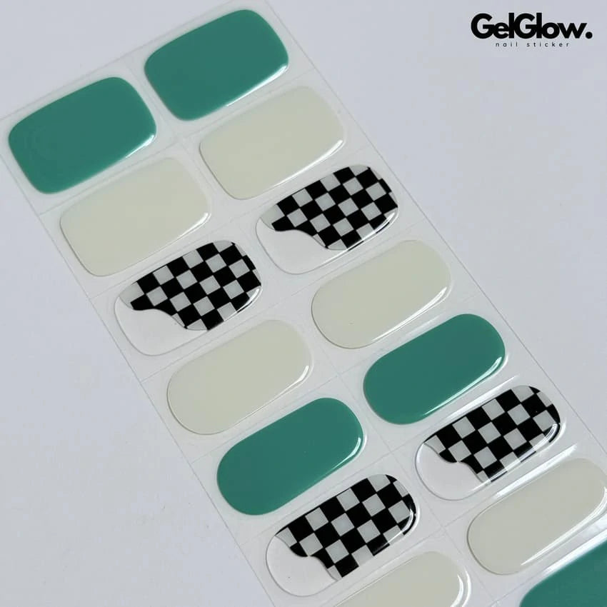 Nail Design For St Patrick's Day Semi Cured Gel Nail Strips - FL23Q2018
