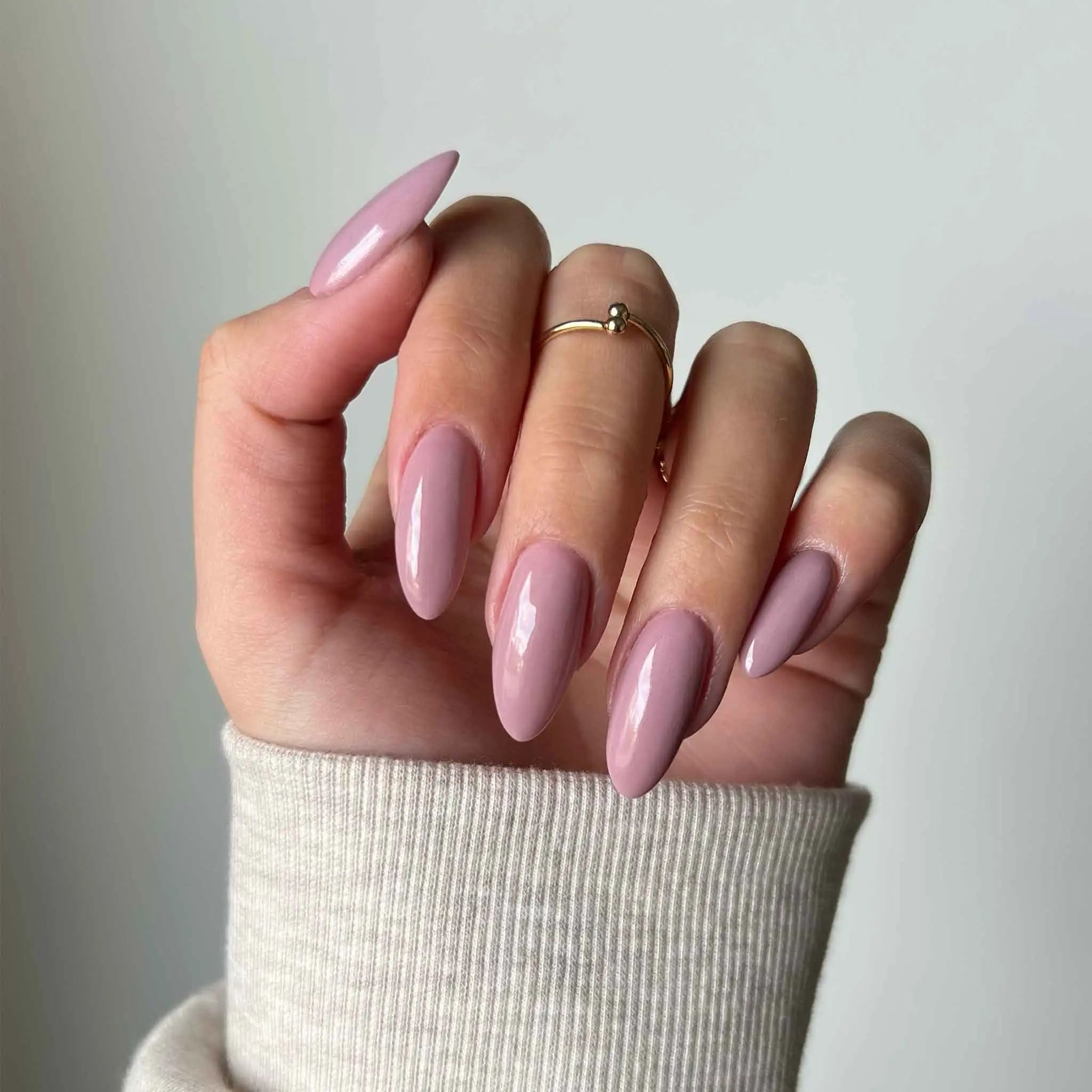Fall Mauve Nail Neutral Mauve Pink Nail Semi Cured Gel Nail Strips