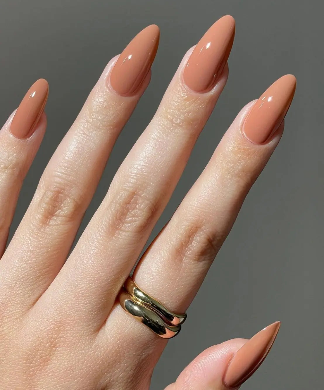 Fall Nail Designs Light Brown Nail Semi Cured Gel Nail Strips