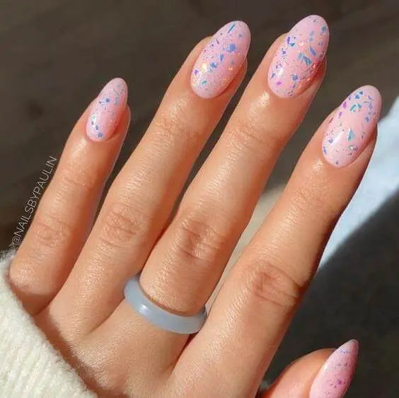 Fire Opal Pink Nails Semi Cured Gel Nail Strips