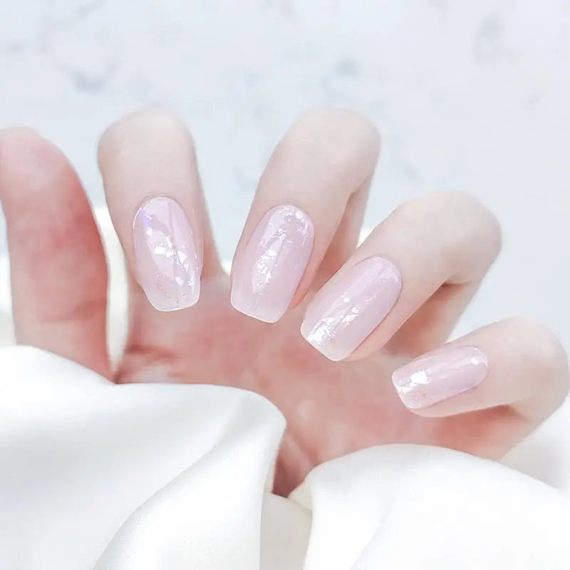 Fire Opal Pink Nails Semi Cured Gel Nail Strips 092