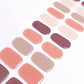 Glossy Brown Autumn Shades Semi Cured Gel Nail Strips 048