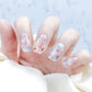 Glossy Cute Spring Nails Glitter Floral Tulip Nails Semi Cured Gel Nail Strips