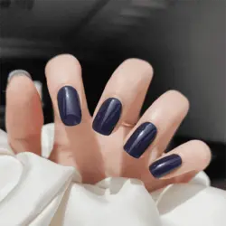 Gorgeous Navy Blue Nails Semi Cured Gel Nail Strips - NG200030 Quinnas