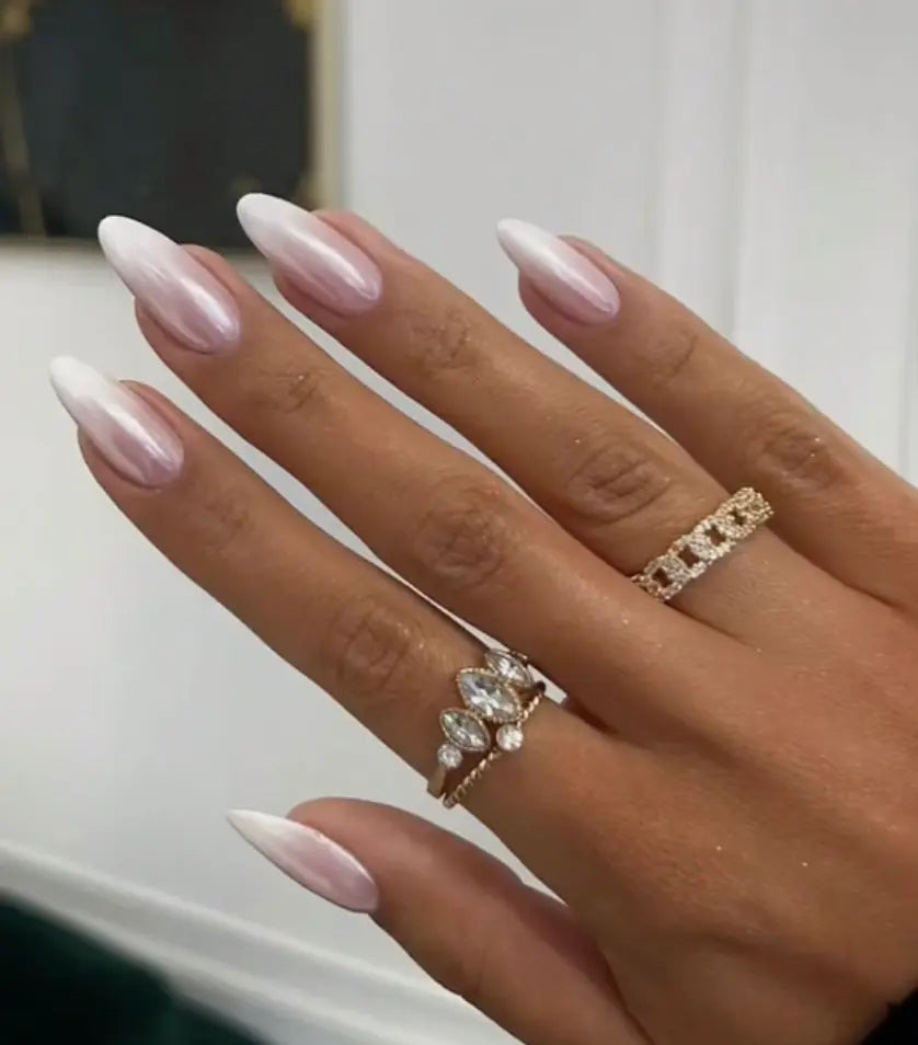 Hayley Nails Pink Ombre Glazed Donut Nails Designs Semi Cured Gel Nail Strips