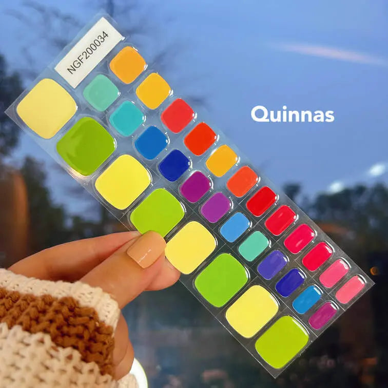 Summer Toes Nails Semi Cured Gel Nail Strips - NGF200034 Quinnas