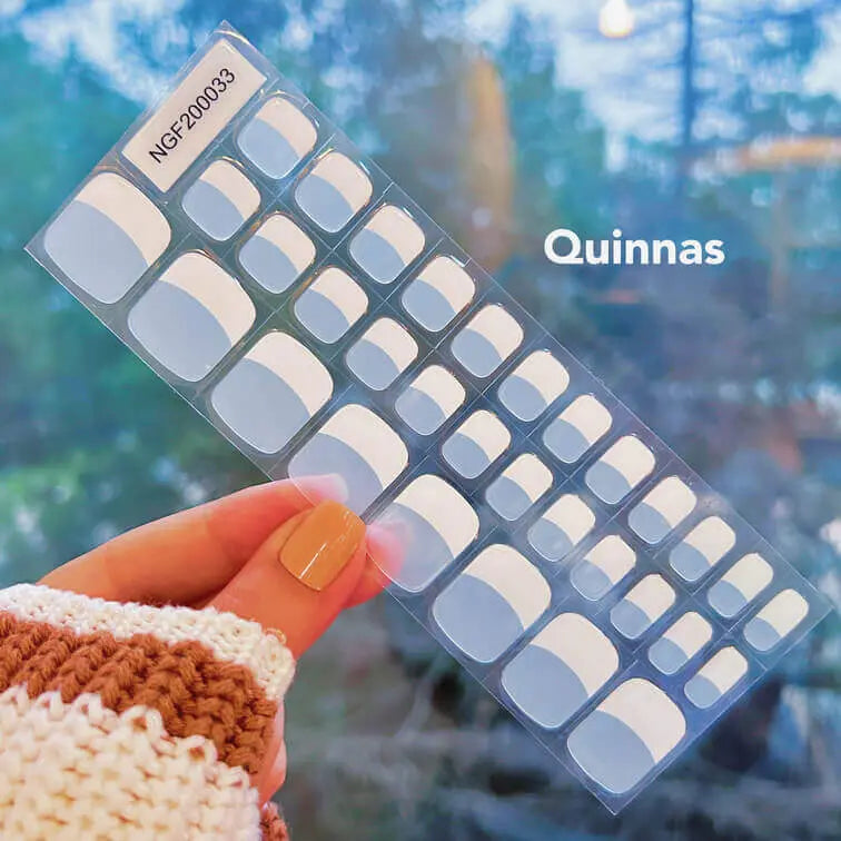 French Toes Nails Semi Cured Gel Nail Strips - NGF200033 Quinnas