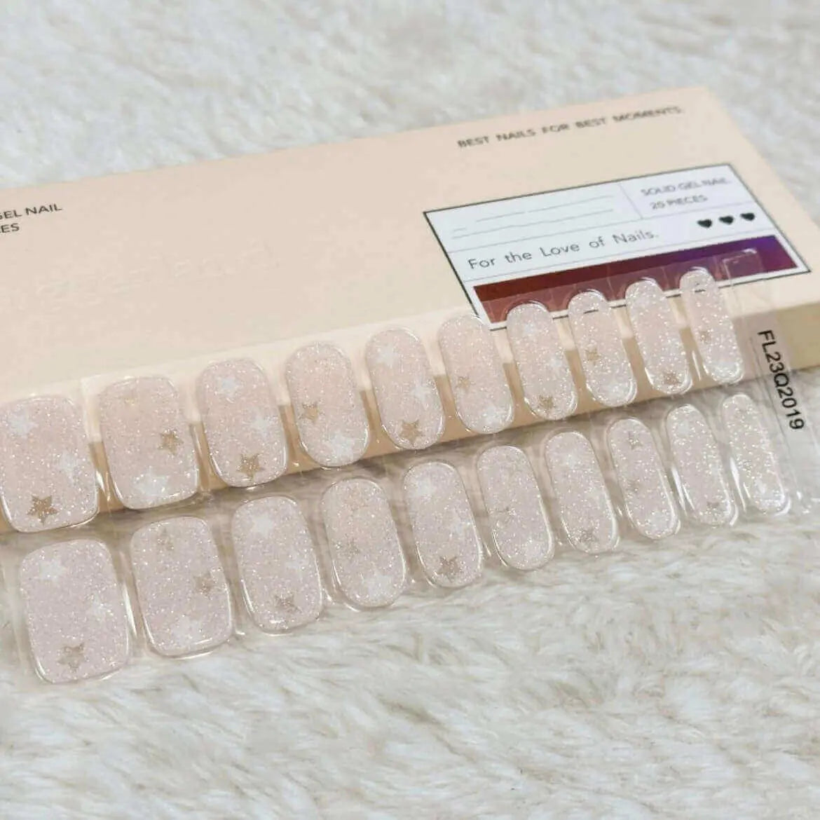Spring Summer Nails Inspo Sparkling Star Nails Semi Cured Gel Nail Strips - FL23Q2019 Quinnas