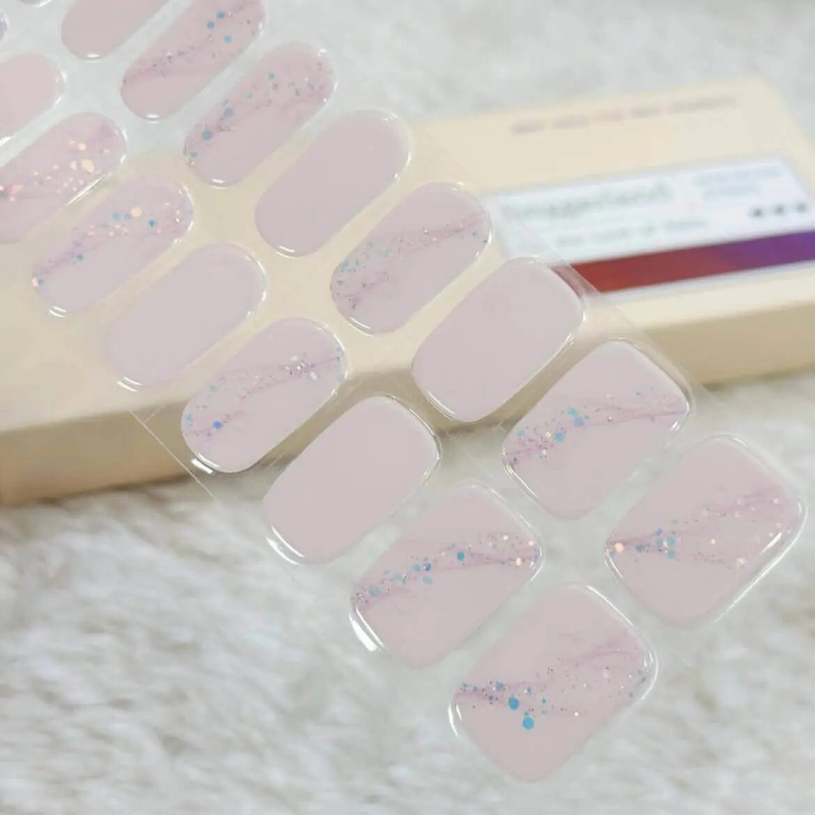 Classy & Timeless Baby Pink Nail Ideas Semi Cured Gel Nail Strips - FL23Q2004 Quinnas