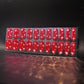 Red Glitter Christmas Nails Semi Cured Gel Nail Strips - UVG60006 Quinnas