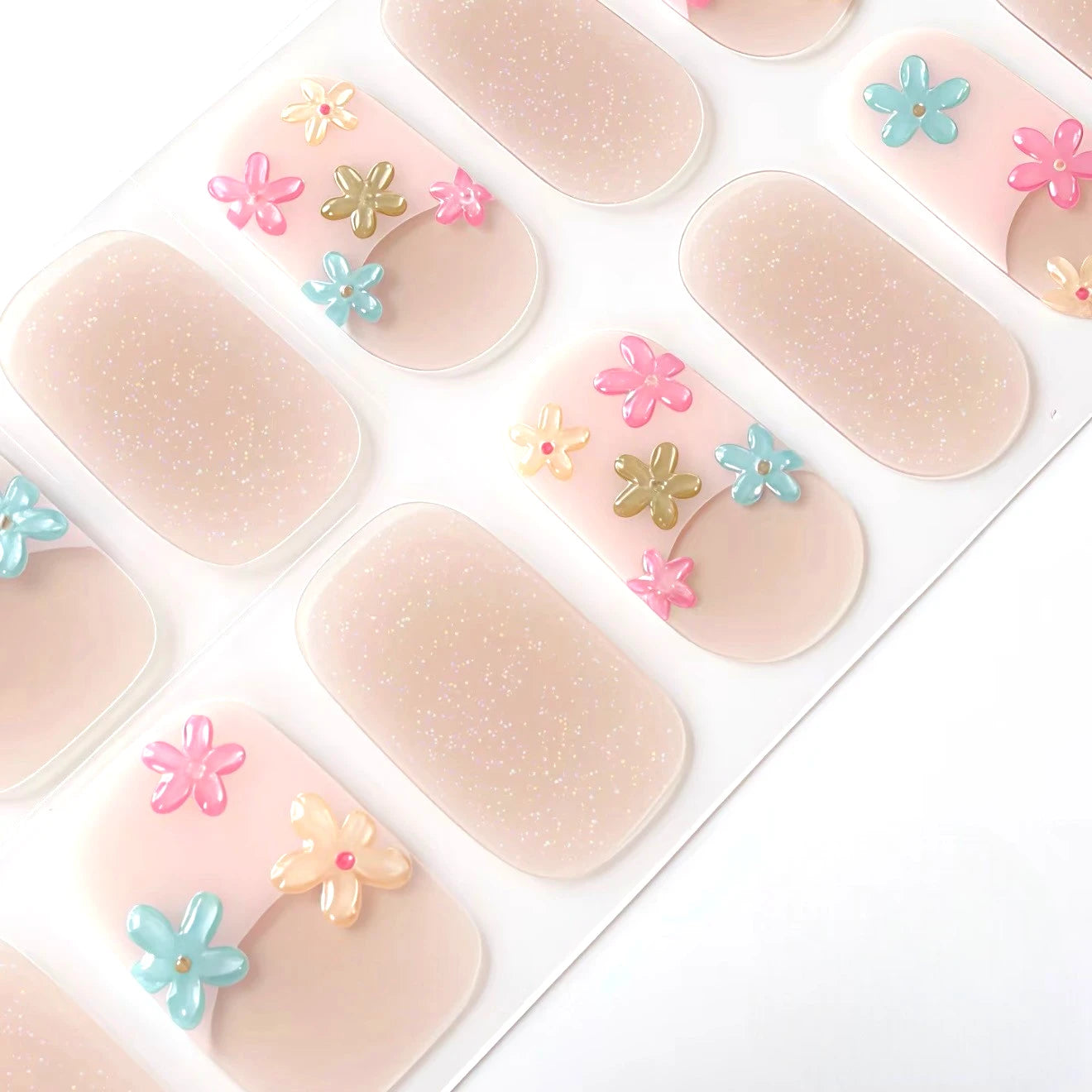 Spring Floral Nails｜3D Gel Nail Wraps - MK0066