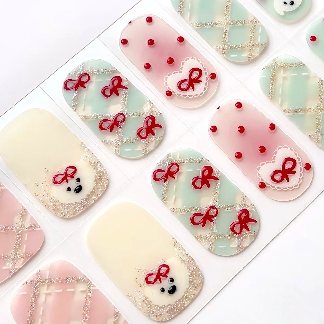 Polka Dot Nails｜3D Gel Nail Wraps - MK0069