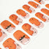 Matte Halloween Nails Pumpkin Bats and Stars Semi Cured Gel Nail Strips 2