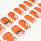 Matte Halloween Nails Pumpkin Bats and Stars Semi Cured Gel Nail Strips 2