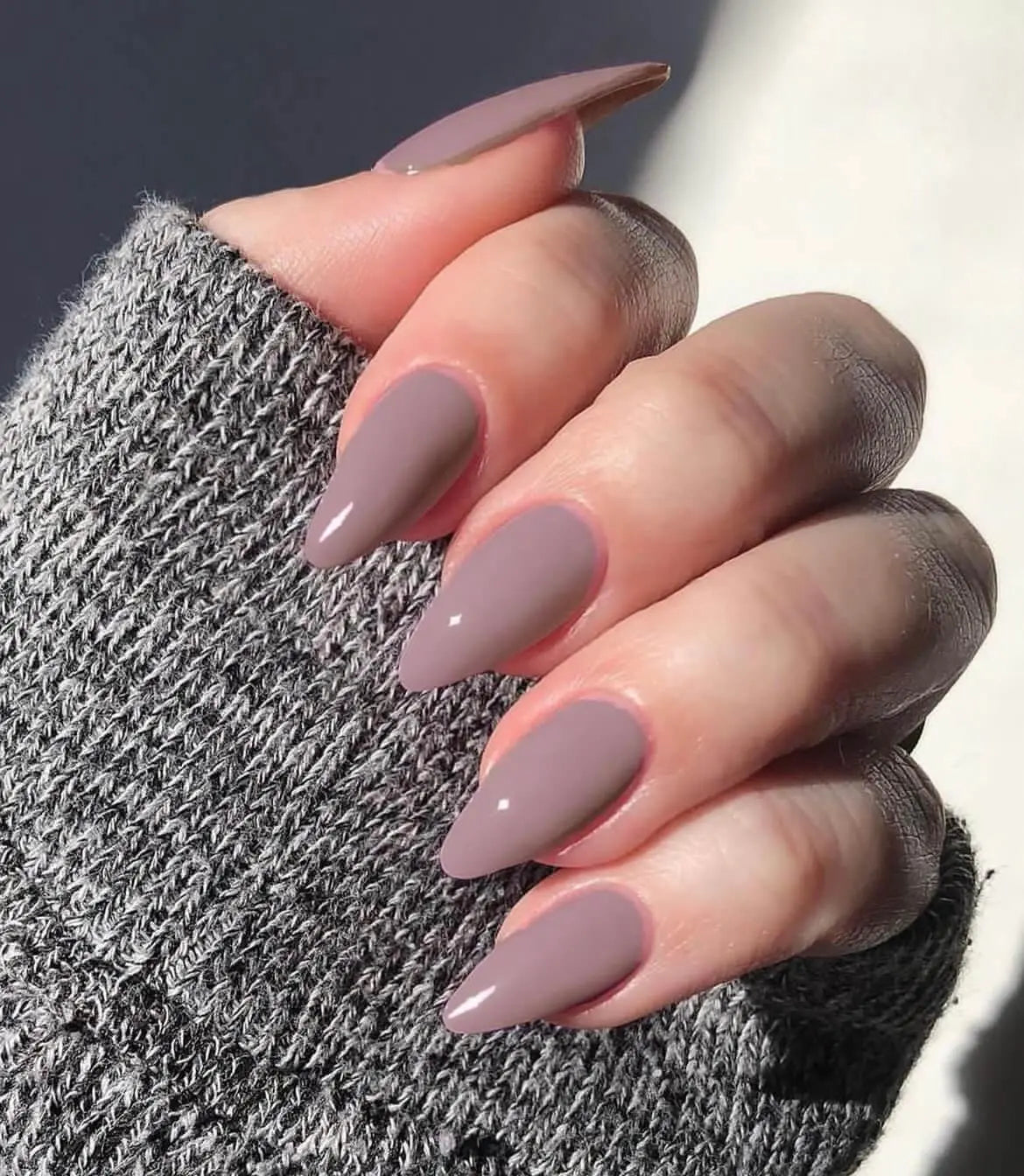 Mauve Grey Nail Neutral Nail Designs Semi Cured Gel Nail Strips