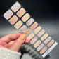 Mix-n-Match Brown Nails Mismatched Nude Marble NailsSemi Cured Gel Nail Strips 