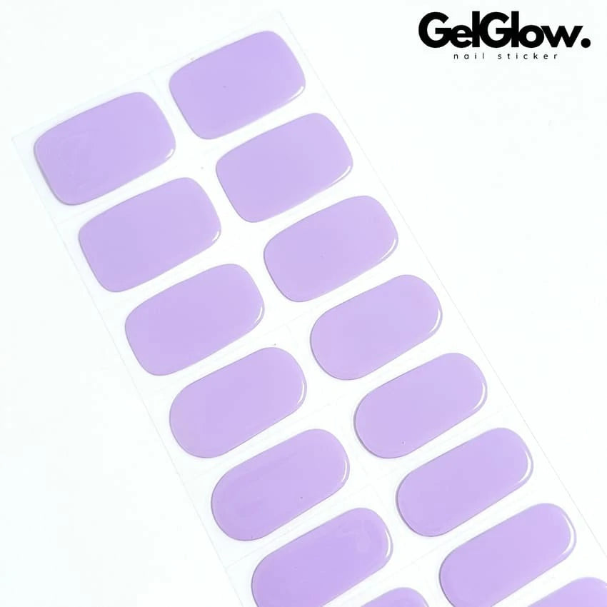 Spring Colored Nails Classic Lavender Light Purple Nails Semi Cured Gel Nail Strips - NG200009
