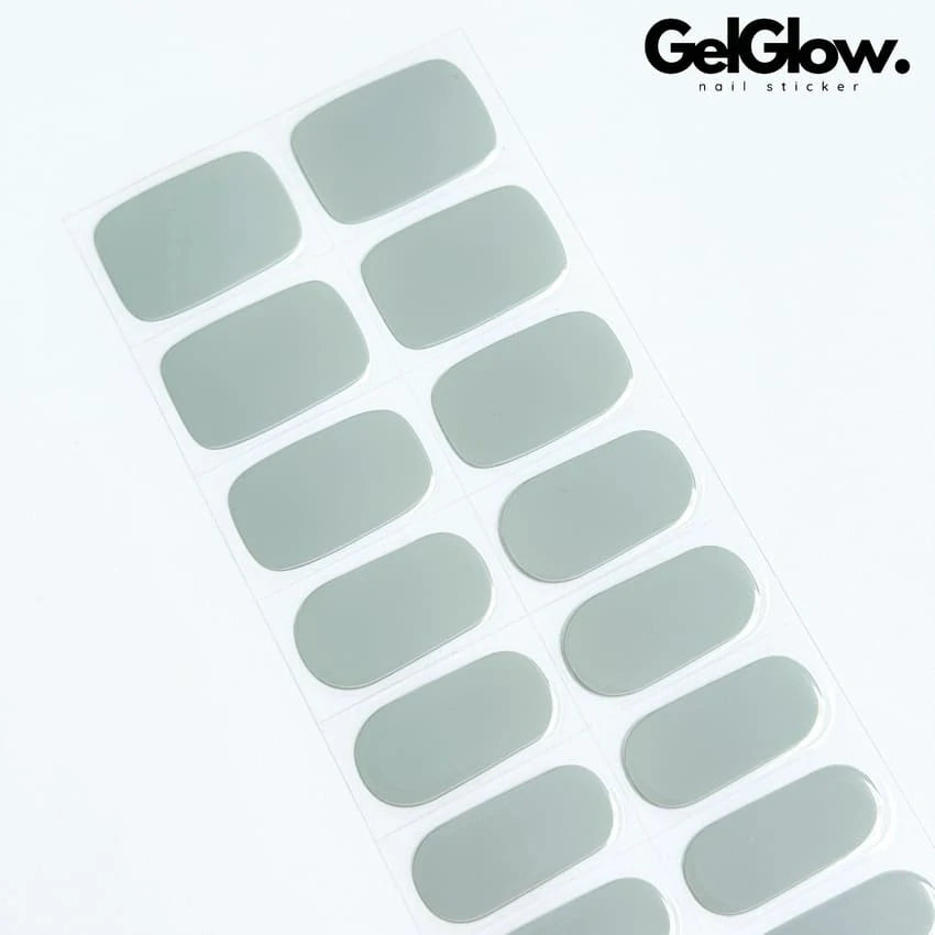 Solid Gray Nails Semi Cured Gel Nail Strips - NG200010