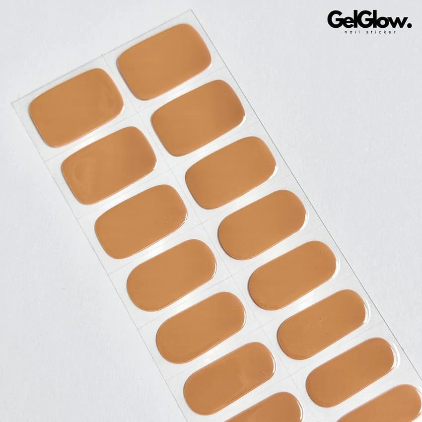 Elegant Cozy Solid Nude Nails Semi Cured Gel Nail Strips - NG200058