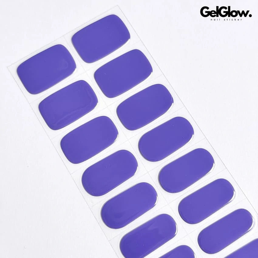 Spring Nails Color Solid Light Purple Nails Semi Cured Gel Nail Strips - NG200066