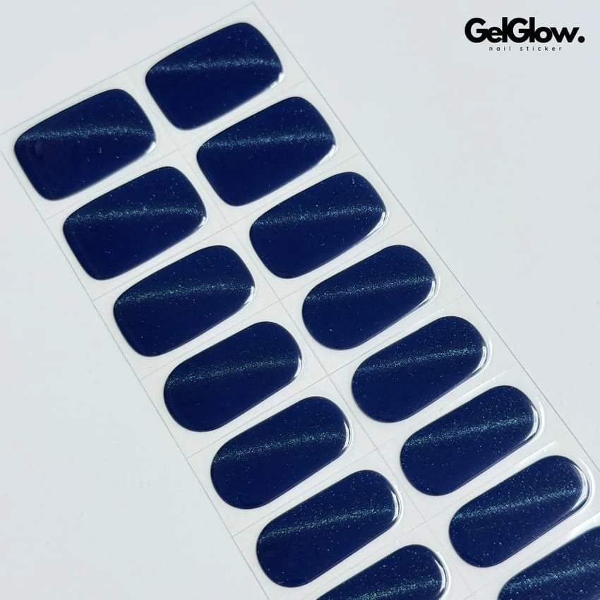 Night Contrails Spicy Cat Eye Nail Semi Cured Gel Nail Strips - NG200167