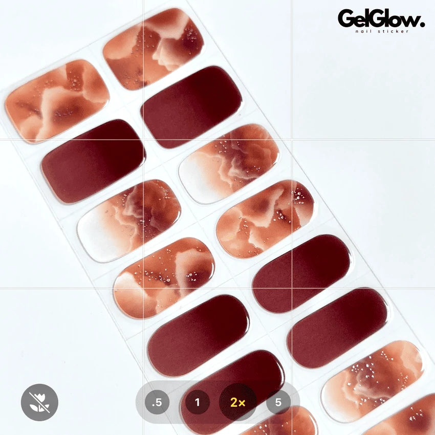 Modern Mismatched Nails Semi Cured Gel Nail Strips - NG200179