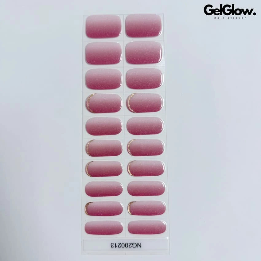 Spring Nail Ideas 2025 Pink Ombre Nails Semi Cured Gel Nail Strips - NG200213