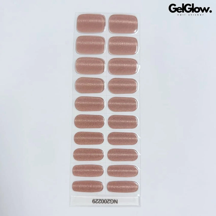 Cinnamon Girl Nails Cat Eye Nails Semi Cured Gel Nail Strips - NG200229