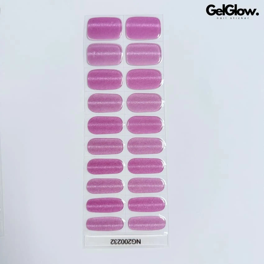 Spring Nail Color Coolest Manicure Pink Cat Eye Nails Semi Cured Gel Nail Strips - NG200232