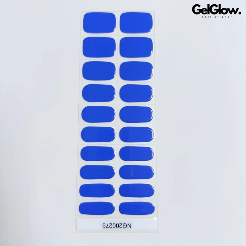 Royal Blue Nail Ideas Cobalt Blue Nails Semi Cured Gel Nail Strips - NG200279